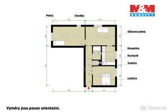 Prostorný světlý bytu 3+1 o užitné ploše 69 m² v klidné část