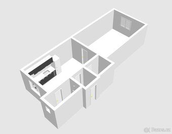 Nabízíme k pronájmu byt o dispozici 2+kk a výměře 46 m2, v u