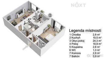 Exkluzivně Vám nabízíme ke koupi udržovaný byt 2+1 v osobním