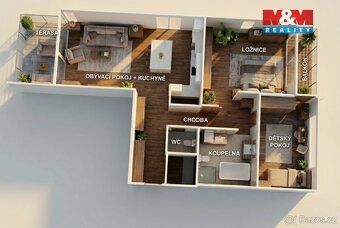 Introducing a modern apartment 3+1 in the popular residential project Green City in Prague's Hrdlořezy.