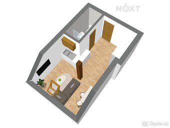 We offer for sale an apartment of layout 1+kk with total area 2