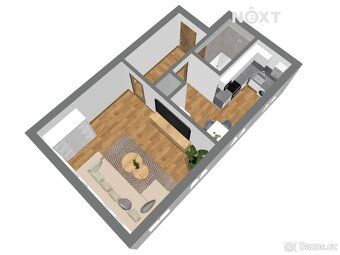 We offer for sale an apartment of layout 1+1 in private ownership