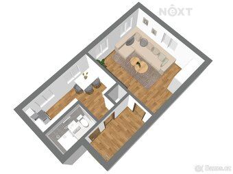 We offer for sale an apartment of layout 1+1 in private ownership
