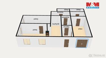 We offer for sale a detached cottage in a quiet part of the village V