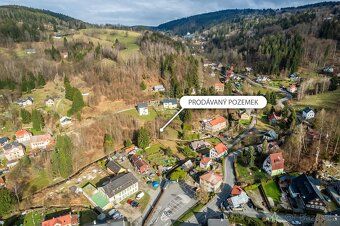 Land plot in the village of Janov nad Nisou - Hraničná, whose lower edge borders directly on…