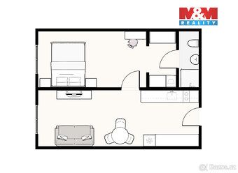 Nabízíme k prodeji moderní jednotku 2+kk o ploše 47 m² v pre