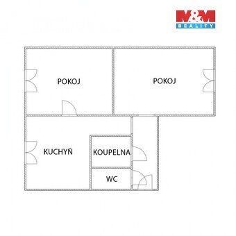 For sale apartment 2+1 with usable area of 55 m² on the 3rd upper floor in Karvina