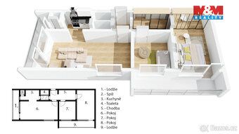 We offer for sale a spacious 3BR apartment with usable area of 75 sqm