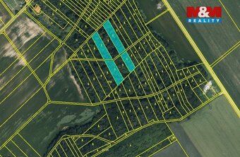 Prodej lesních pozemků o celkové výměře 4332 m2 v katastru o