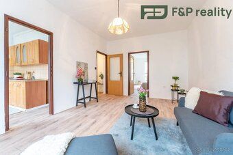 We offer for rent a bright apartment 2+1 of size 58 m² in a quiet part of the town Habartov, Gagarinova Street.