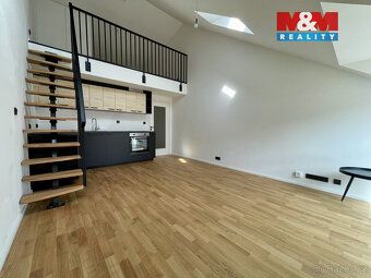Nabízíme k pronájmu zcela nový, designový byt 1+kk s mezanin