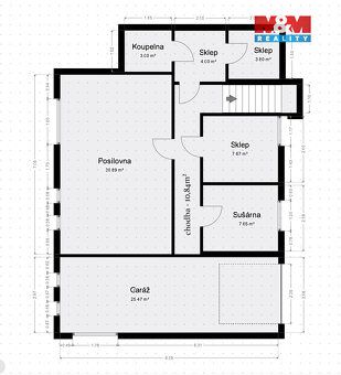 We offer for sale a two-generation basement brick house built in 1978 with layout of 3+kk and…