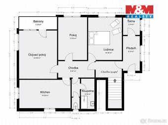 We offer for sale a two-generation basement brick house built in 1978 with layout of 3+kk and…