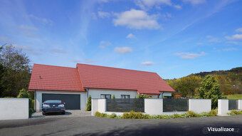 We offer for sale a building plot in the village of Horní Poříčí (district