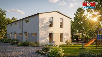 We offer for sale an end (right) apartment unit in new construction of family house type Uno…