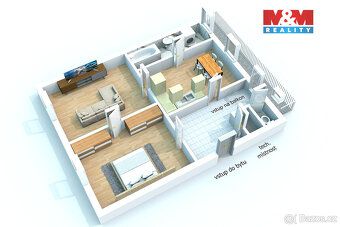 Nabízíme k prodeji prostorný byt 2+1 o rozloze 80 m², situov