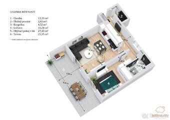 Nabízíme Vám byt 2+kk 64,17 m² umístěný v novostavbě pasivní