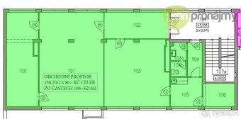 Rental of attractive commercial space in the city center. On
