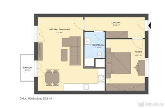 I am offering for sale a bright and modern apartment of 2+kk in Brno