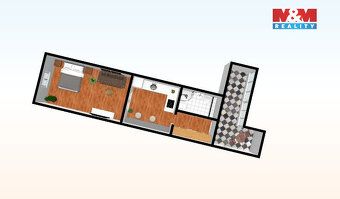 Nabízíme k pronájmu útulný a kompletně vybavený byt 1+1 o ro