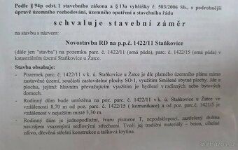 I sell a building plot of 1,605 m² in Staňkovice near Louny, cadastral number 1422/11.
