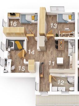 RENT APARTMENT 3+1, 57.4 m², MAŘENICE - SEPARATE ENTRANCE, OPTICAL INTERNET, CLIMATE CONTROL…