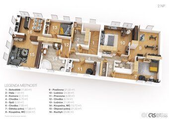 RENT OF APARTMENT IN FAMILY HOUSE 6+1, 169 m², MAŘENICE - ENTIRE FLOOR FOR YOURSELF