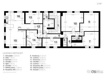 RENT OF APARTMENT IN FAMILY HOUSE 6+1, 169 m², MAŘENICE - ENTIRE FLOOR FOR YOURSELF