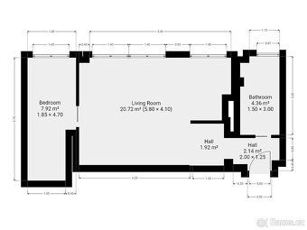 We offer for long-term subletting a beautiful apartment of 2+kk layout