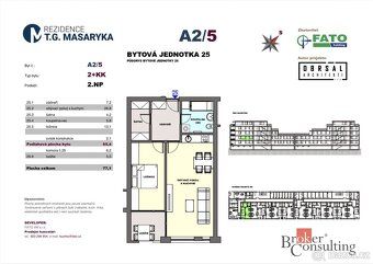 Pronájem, byty/2+kk, 77.1 m2, T. G. Masaryka 1084, 51721 Týn