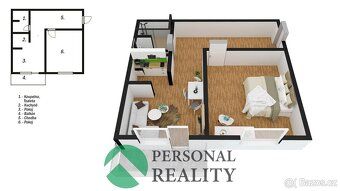 Ev.č. 03028 Pronájem prostorného 2+kk s lodžií v osobním vla