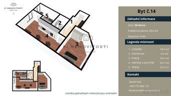 Rent of attic apartment 3+kk, 69.4 m² - Skretova Street, Pl