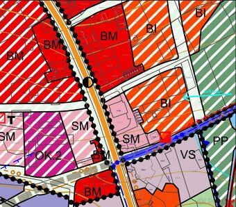 I am offering for sale a garden of 369 m2 area according to the zoning plan labeled as BI - individual housing.