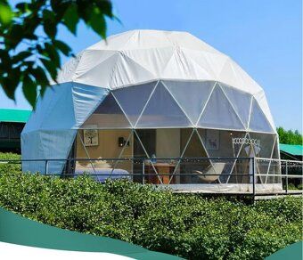 Glamping garden for rent. Beautiful view of Moravian Gate and Helfštýn Castle, next to an old…