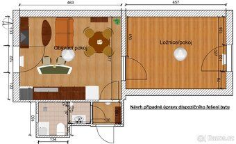 For sale apartment in private ownership 2+kk usable area 37.85 m²