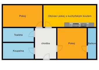 V zastoupení majitele nabízíme k pronájmu slunný byt o velik