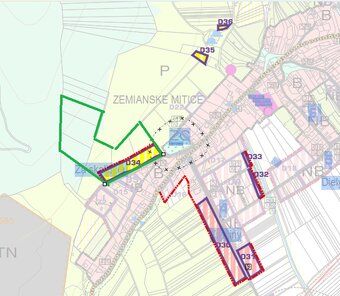 For sale land plot in the village of Trenčianske Mitice.