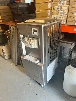 selling ice cream stand with an ice cream machine, booth
