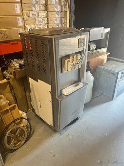 selling ice cream stand with an ice cream machine, booth