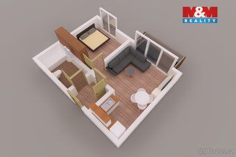 Nabízíme k prodeji světlý byt o dispozici 2+kk s parkovacím 