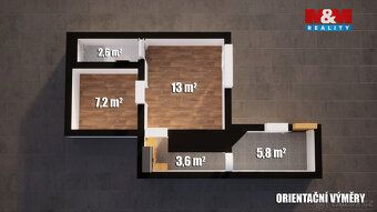 Byt 2+kk vedený jako ateliér o podlahové ploše 39 m² je souč
