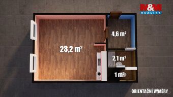Nabízíme k prodeji byt v osobním vlastnictví o ploše 31 m² a