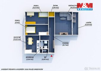 Prodej bytu 3+1 s lodžií 6 m², 63 m², Plzeň – Bolevec.
Nabíz