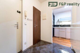 We offer for long-term rent modern apartment 1+kk of size 