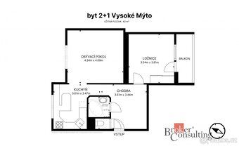 Prodej, byty/2+1, 56 m2, Ležáků, Vysoké Mýto, Ústí nad Orlic