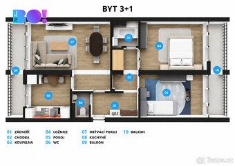 Nabízím k prodeji byt o dispozici 3+1 a celkové výměře 74 m²