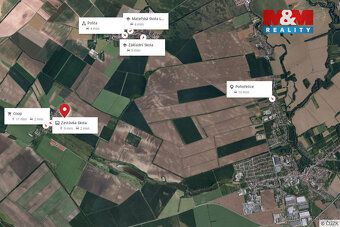 For sale land designated for construction of area 1533 m² in village Š
