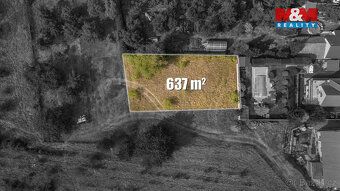 We offer for sale a residential plot of land measuring 637 m² in the village