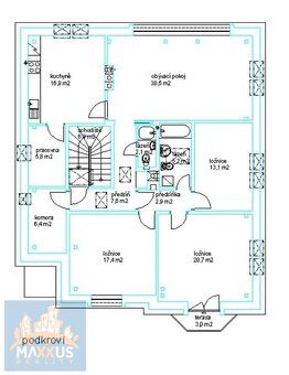 We offer for long-term rent a spaciously designed, bright attic apartment 4+1 with an office…