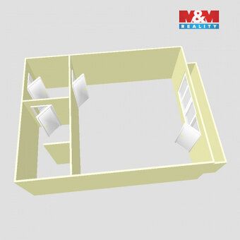 For sale apartment 1+kk with usable area of 30 m² in a prefab panel building in Ostrava's…